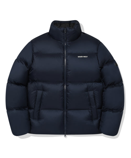 Lipstop-down short puffer navy