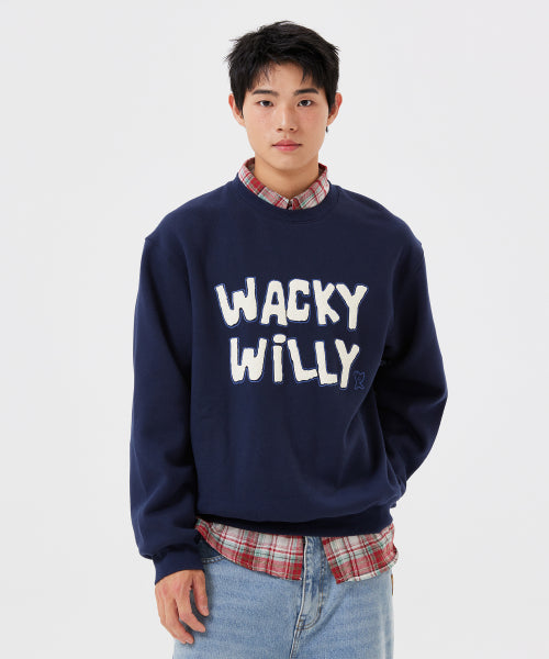 Buckle embroidered sweatshirt navy