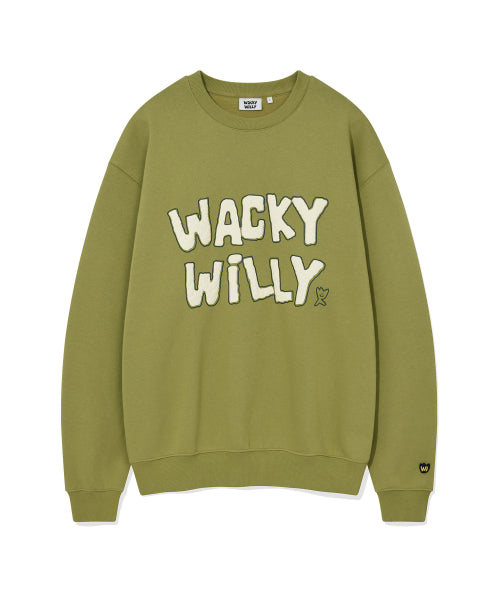 boucle embroidered sweatshirt green