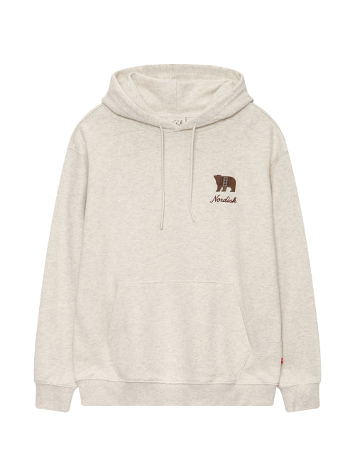 Winter Denish Pattern Heavyweight Hoodie T-shirt - U_OATMAL MELANCE