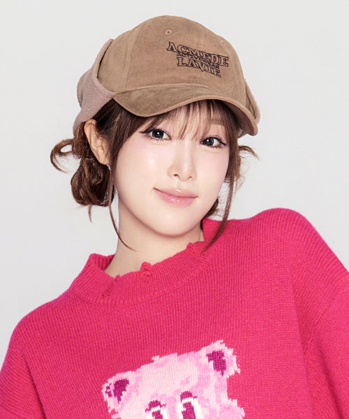 EARMUFFS PATCH BALL CAP (3COLOR)