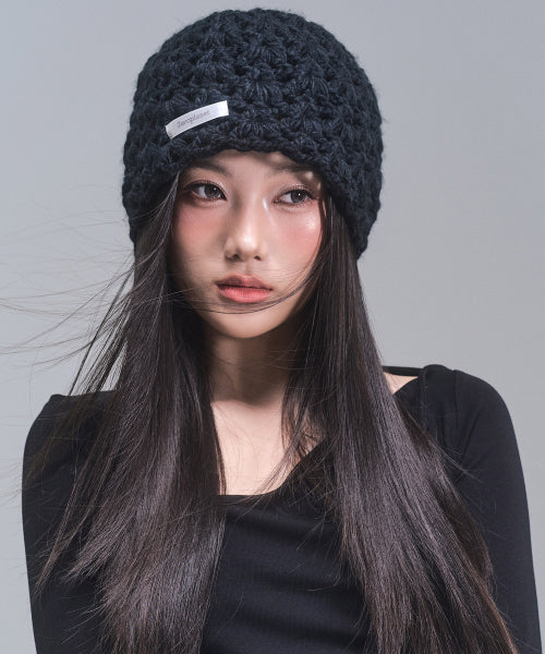Lindsay Knit Beanie [BLACK]