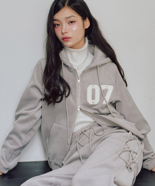 Chloe Beloa Hooded Zip-Up [LIGHT GREY]