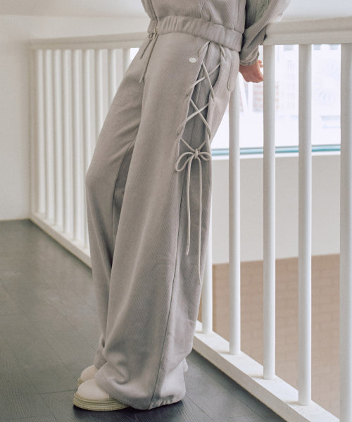 Chloe Beloa Lace-Up Pants [LIGHT GREY]