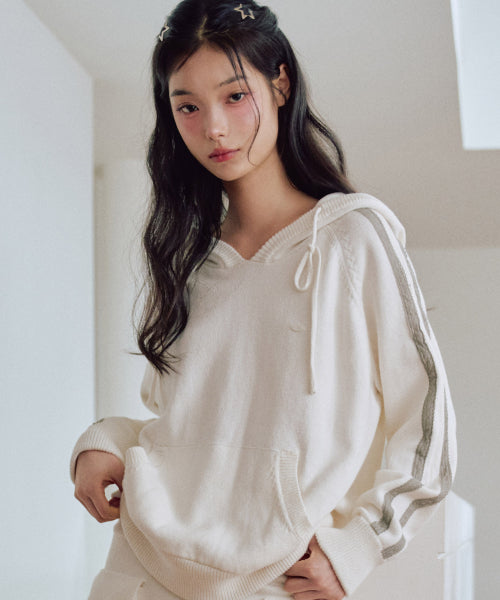 Vanilla Knit Hoodie [IVORY]