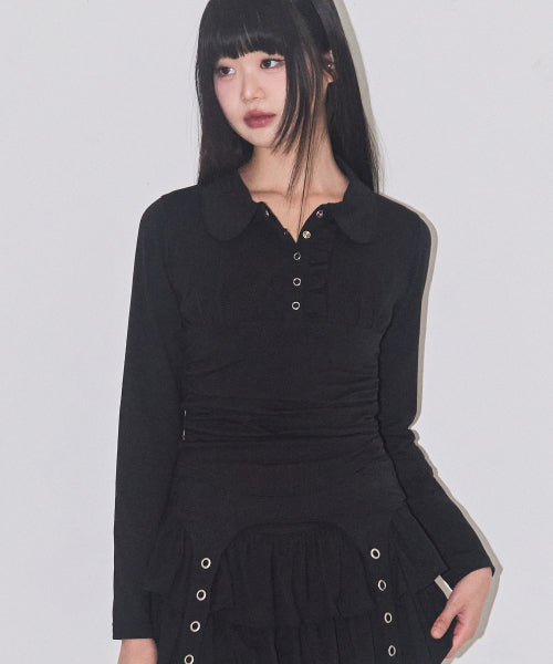 카라넥 셔링 탑 블랙