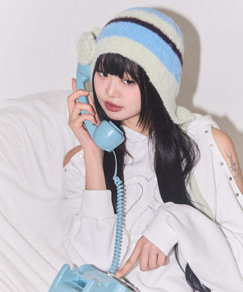 Fleur Earflap Beanie Mint