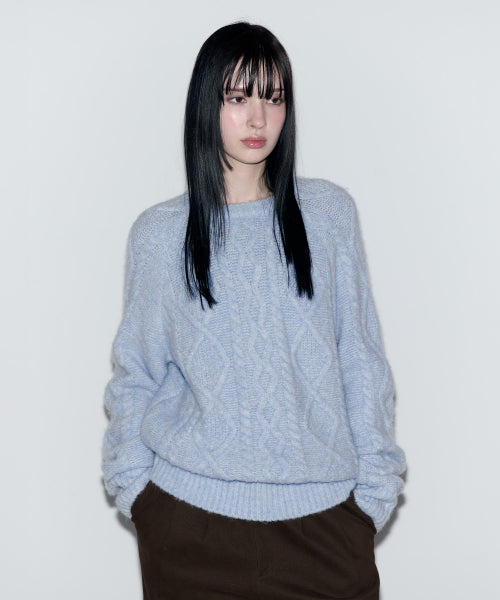 MOHAIR LOOSE FIT KNIT LIGHT BLUE