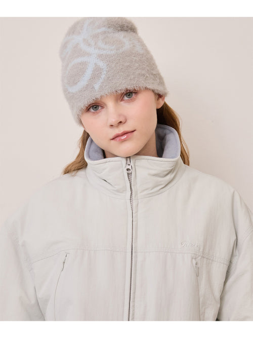 RIBBON CHERRY MOHAIR BEANIE [GYD]