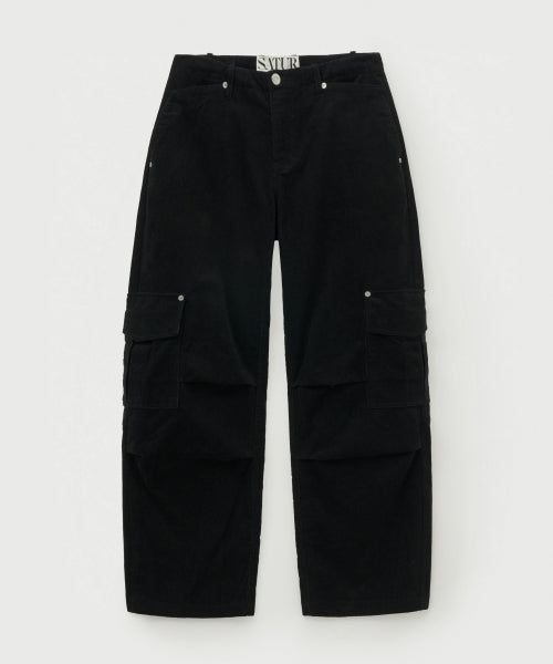 Torino Corduroy Cargo Pants Black