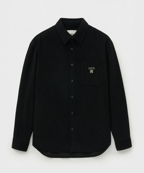 Soft Corduroy Shirt Black