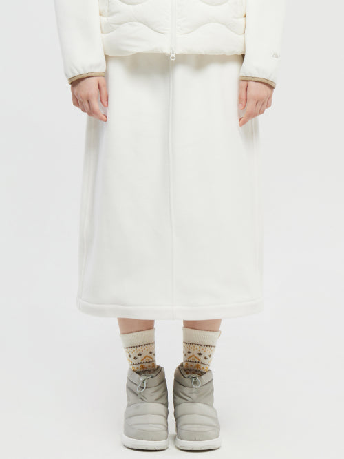 Polar Tech Fleece Setup Skirt - W_Off White