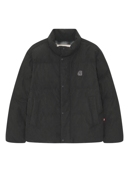 Corduroy Puffer Crystal-Down Jumper - M_Cool Grey