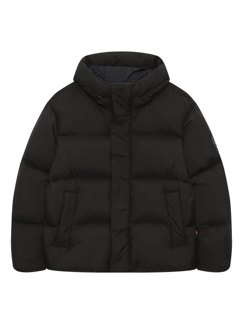 Hyper Crystal Goose Down Heavy Hoodie Jumper - M_Black