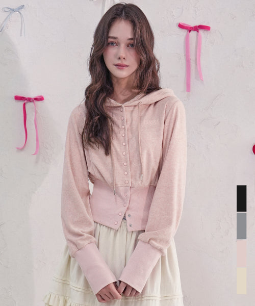 Serena Snap Hoody Zip-up_4Colors