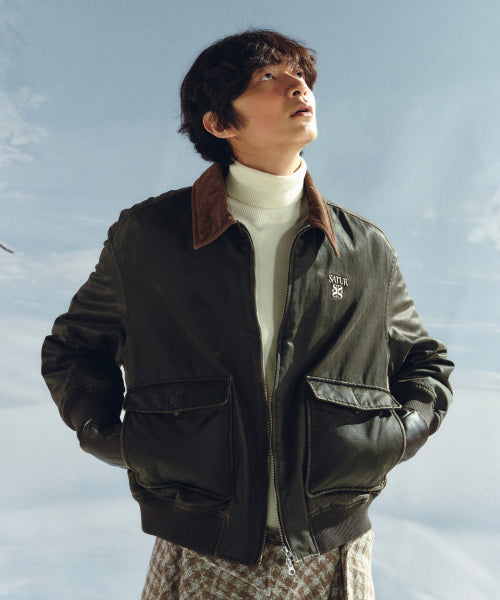 Maron A-2 Blouson Jacket Brown