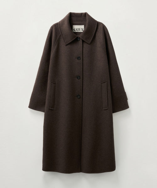 (W) A-Line Wool Blend Single Coat Brown