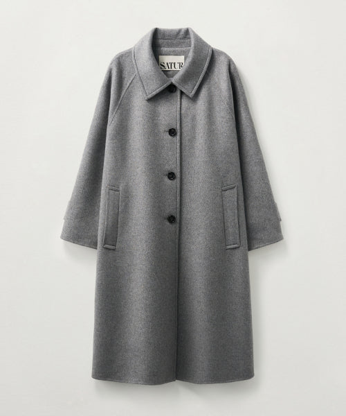 (W) A-Line Wool Blend Single Coat Gray