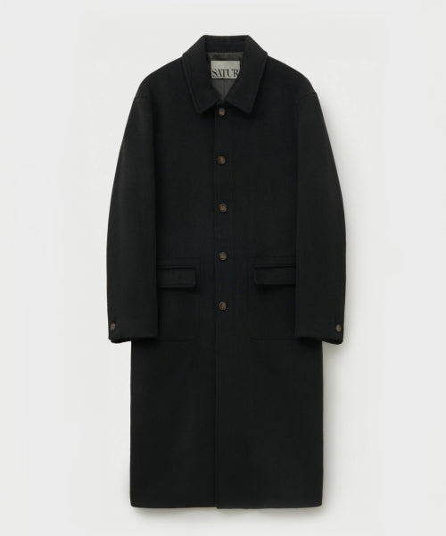 Cashmere Wool Blend Mac Coat Black