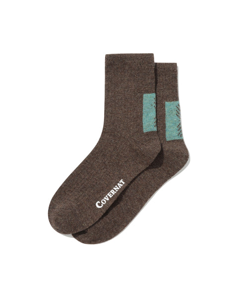CHEVRON WOOL SOCKS