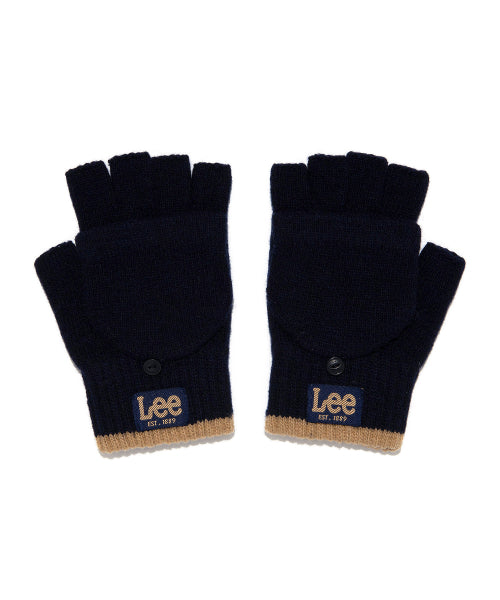 Fingerless Knitwear Son Moa Gloves Navy