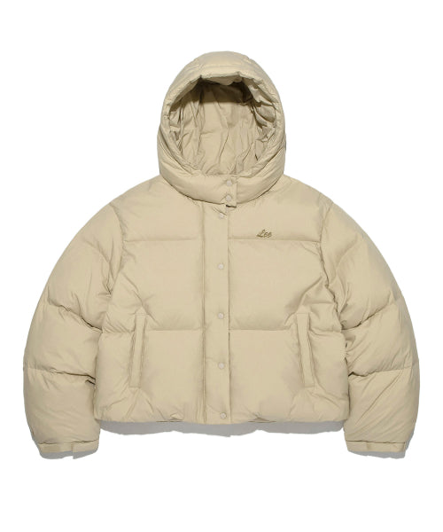 Women's Hood Short Down Light Beige