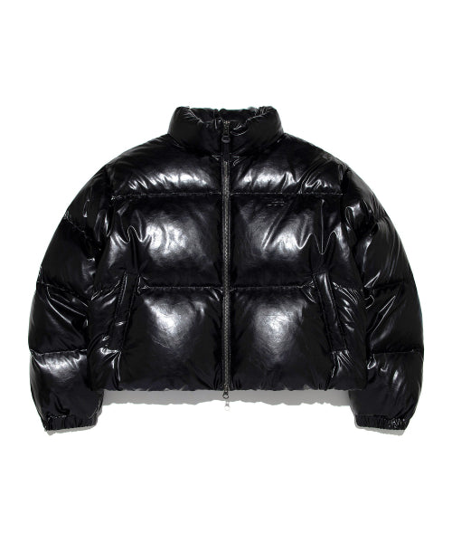 Women's Theological Leather Crop Down Black