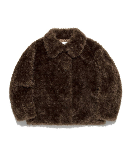 Women's Semitic Fur Half Coat Brown