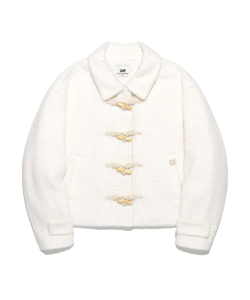 Women's Teddy Duffle Short Coat Ivory