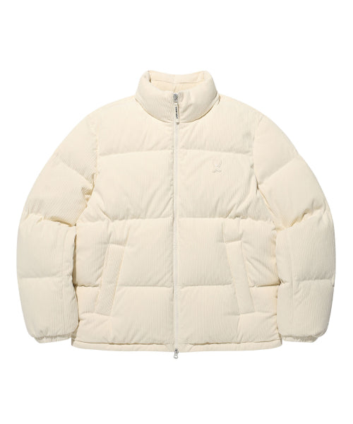 Corduroy down jumper cream
