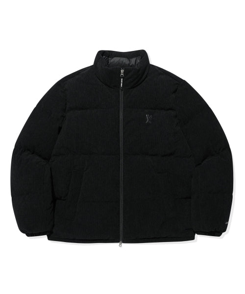 Corduroy down jumper black