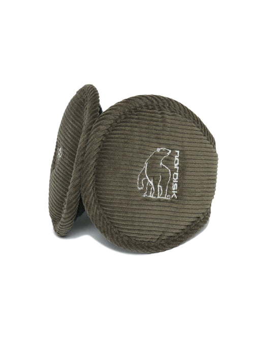 Corduroy Foldable Ear Warmer_Brown