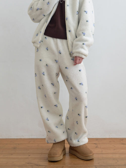 Blossom Fleece Pants Ivory