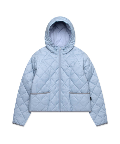 WM OG QUILTED HOODIE JACKET ash blue