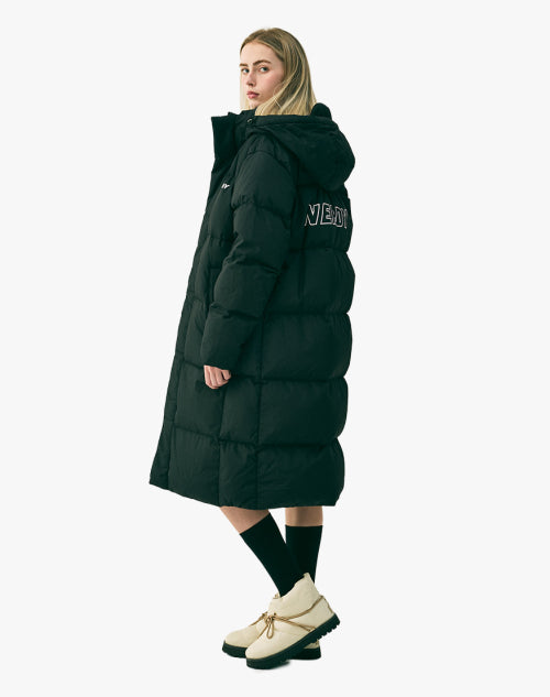 Solid Long-Down Jacket Black