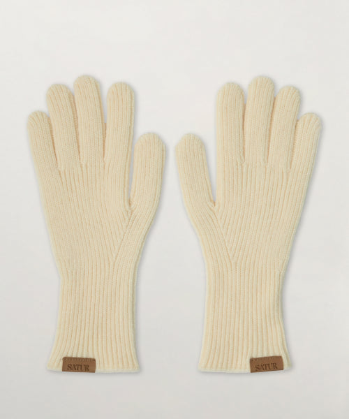 Classic Knit Gloves Cream
