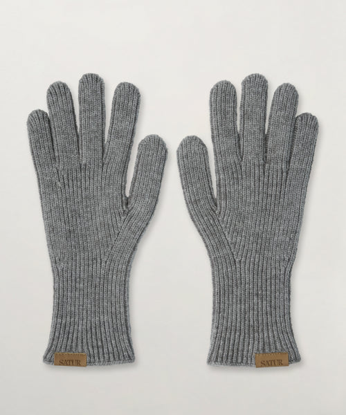 Classic Knit Gloves Gray