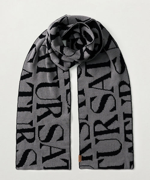 Logo Jacquard Muffler Black