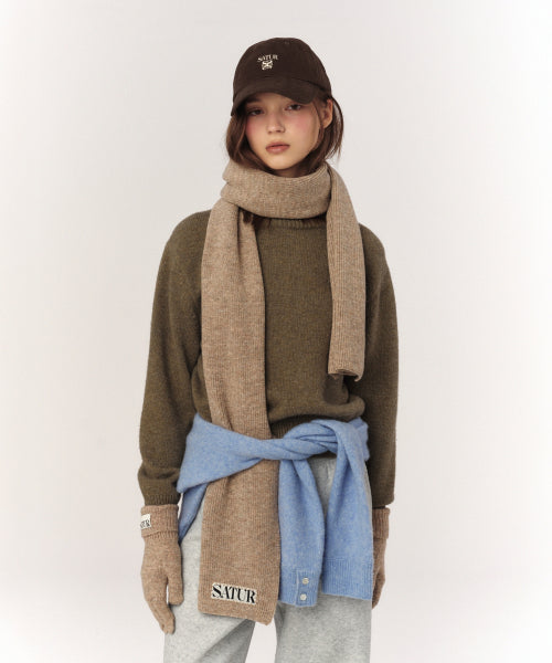 Verona Knit Muffler Beige