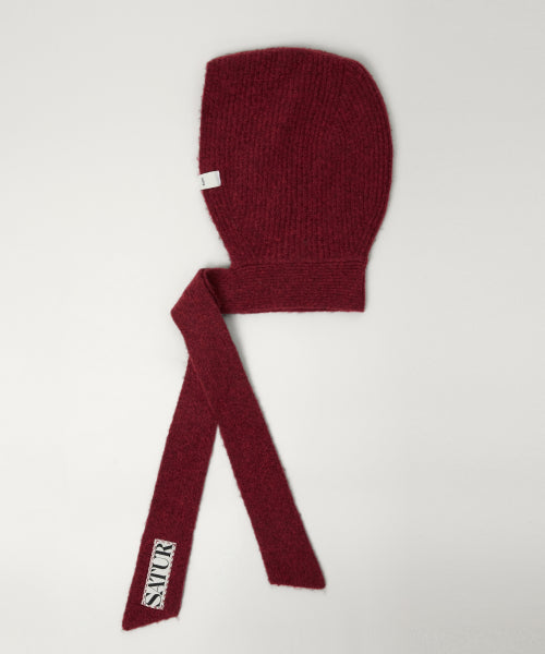 (W) Knit Balaclava Burgundy