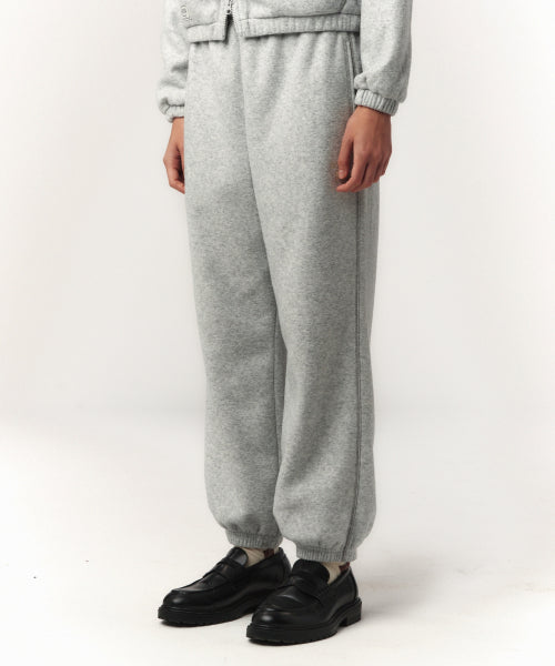 (W) Teo Brushed Fleece Jogger Pants Melange Gray