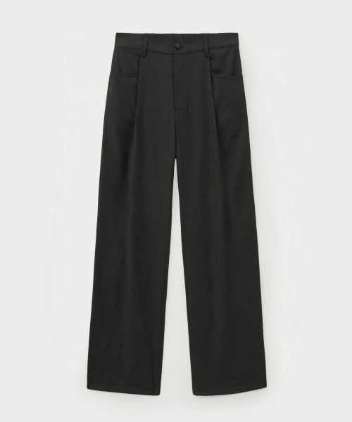 Classic One Tuck Easy Pants Charcoal