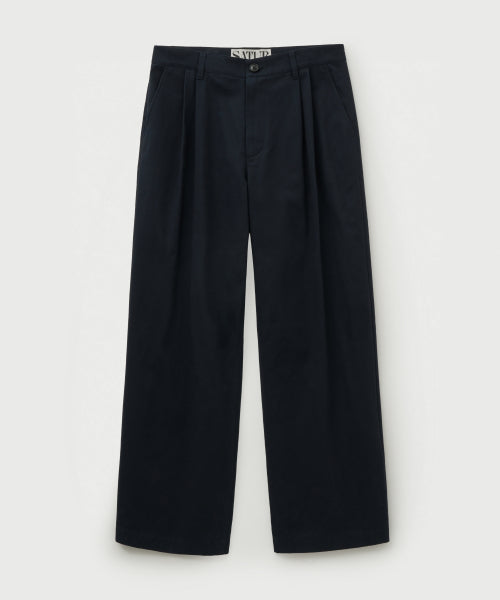 Relaxed Cotton Chino Pants Dark Navy