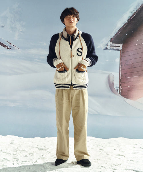Relaxed Cotton Chino Pants Beige