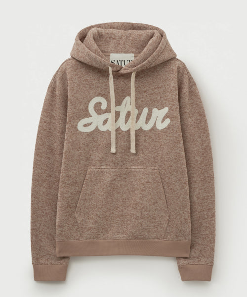 Lugo Heather Terry Hoodie Brown