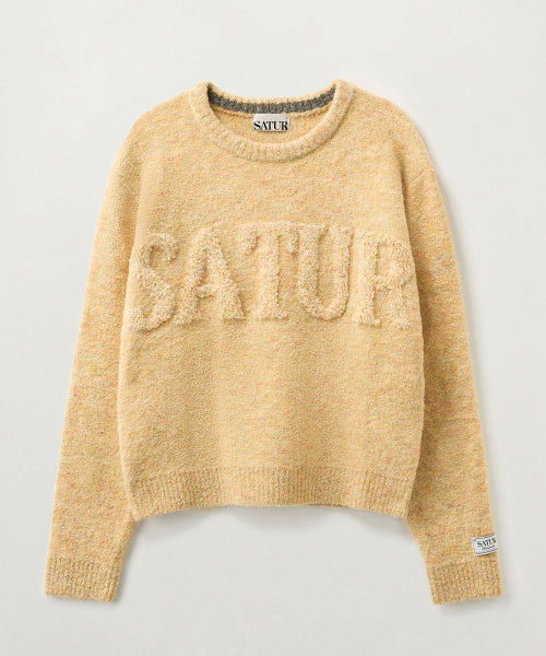 (W) Fleece Crew Neck Knit Yellow