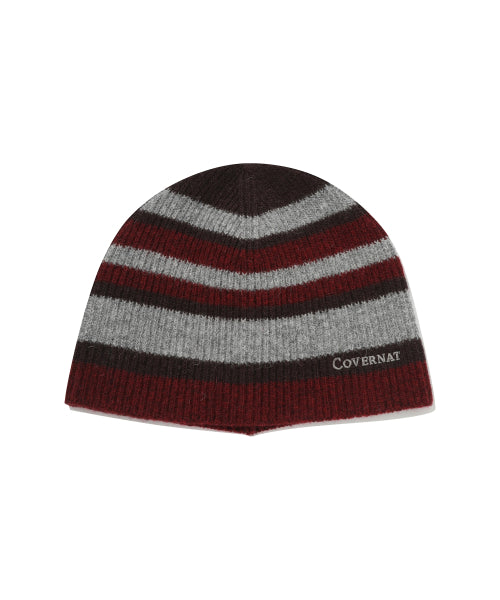 LOGO STRIPE UNCUFFED BEANIE