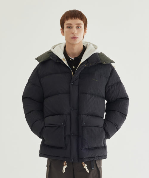 DETACHABLE HOOD MID DOWN JACKET