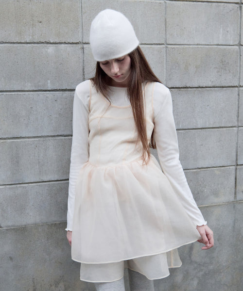 ORGANZA RIBBON MINI ONEPIECE SALMON