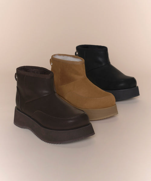 Hatched Winter Short Boots